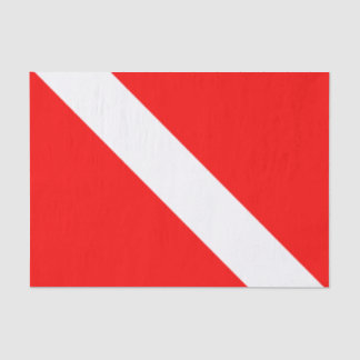 Diving Flag Scuba Diver Diver Down Tissue Paper