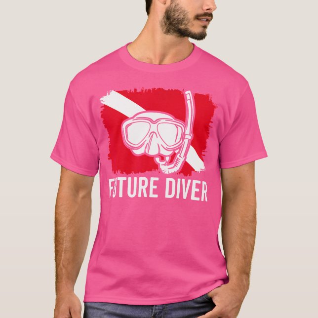 Diving Future Divers Scuba Diving Flag T-Shirt (Front)