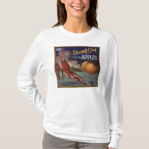 Diving Girl Apples T-Shirt