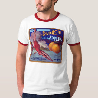 Diving Girl Apples T-Shirt