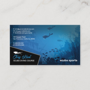 Diving Instructor Frogman Scuba Sports Business Card