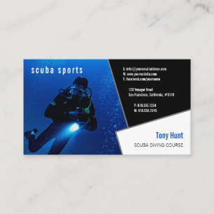 Diving Instructor Frogman Scuba Sports Business Card