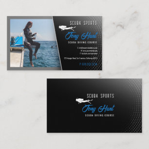 Diving Instructor Frogman Scuba Sports Business Card