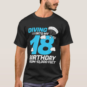 Diving Into My New8th Birthday Funny Skydiving Bir T-Shirt