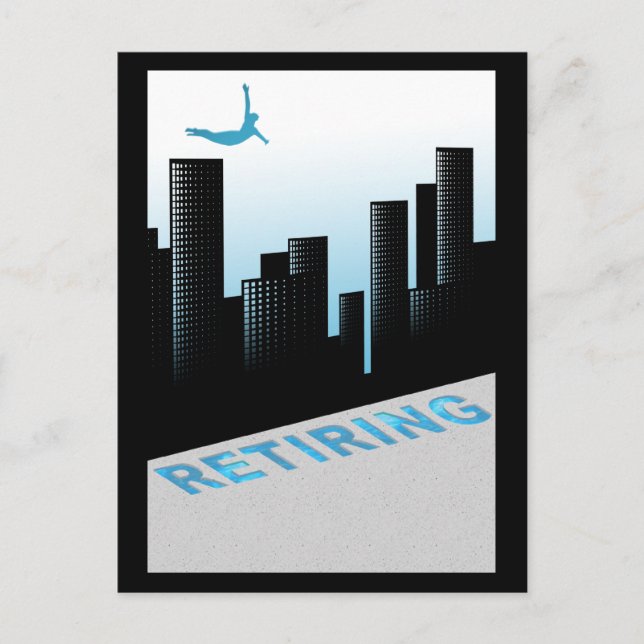 diving into retirement postcard (Front)