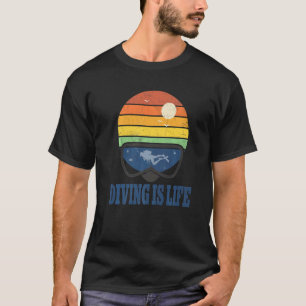 Diving Is Life  Vintage Scuba Diving T-Shirt