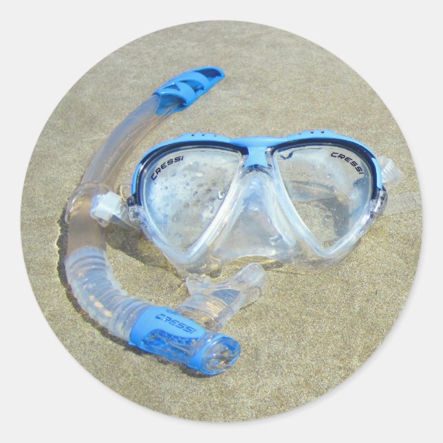 Diving Mask in the Sand Stickers (Front)