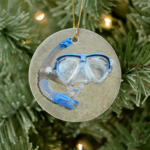 Diving Mask, Swimming Pool, Googly Eyes Ornament