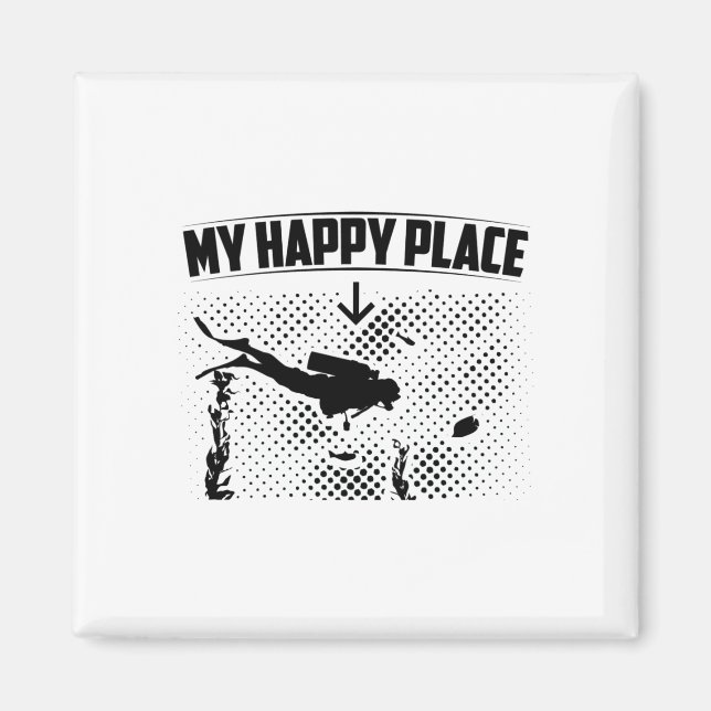 Diving Ocean | Diving Instructor Diver Gift Idea Magnet (Front)