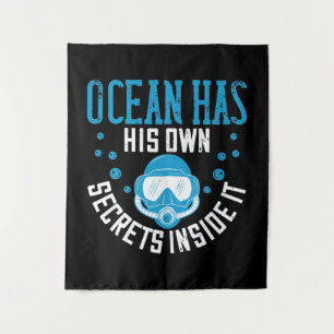 Diving- Ocean Has Its Own Secrets Inside Tapestry