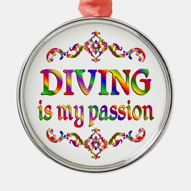 Diving Passion Metal Tree Decoration (Front)