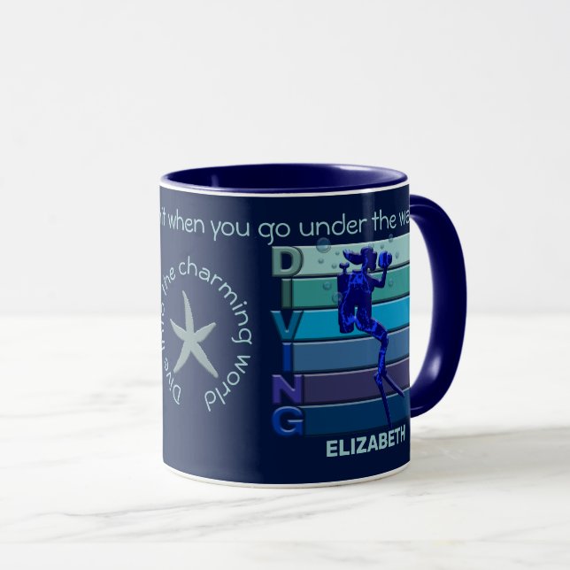 Diving - Personal Customisable For Women Mug (Front Right)