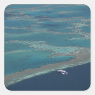 Diving platforms near reef, Great Barrier Square Sticker