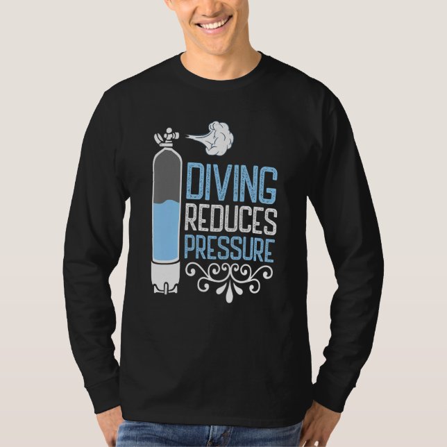 Diving Reduces Pressure Snorkeling Ocean Diving T-Shirt (Front)