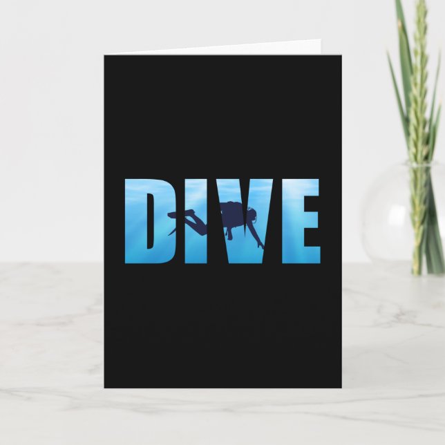 Diving Scuba Diving Dive Diver Funny Sea Gift Idea Card (Front)