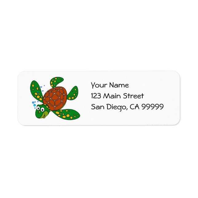 Diving Sea Turtle (Front)