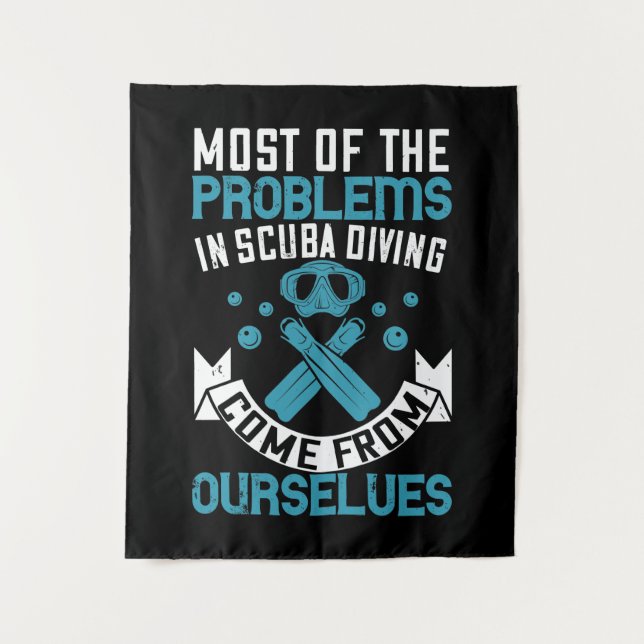 Diving - Self-made Scuba Diving Problems Tapestry (Front)
