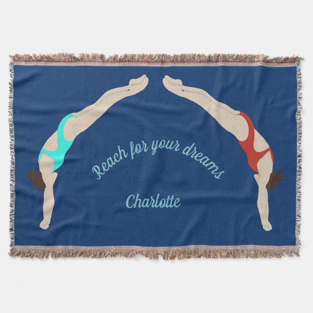 Diving Throw Blanket (Front)