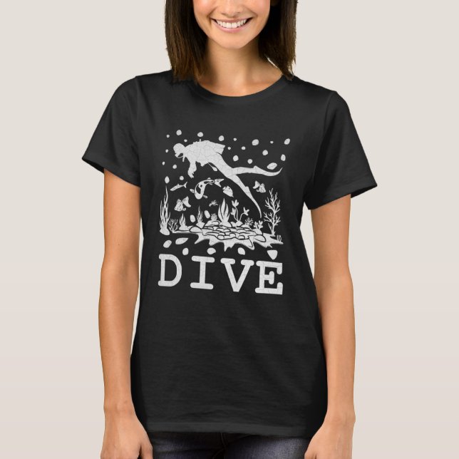 Diving under Water Scuba Dive Scuba Diver Scuba Di T-Shirt (Front)