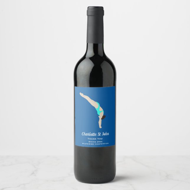 Diving Wine Label (Front)