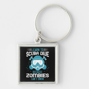 Diving - Zombies Can't Swim Learn Diving Key Ring