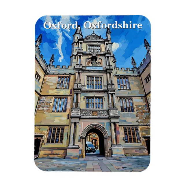 Divinity in Stone – Bodleian Library, Oxford Magnet (Vertical)