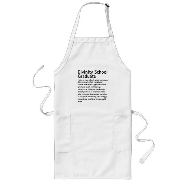 Divinity school graduate long apron (Front)