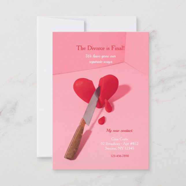 Divorce Announcement (Front)