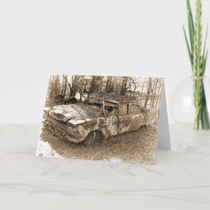 Divorce, Humour, Vintage Wrecked Car Card
