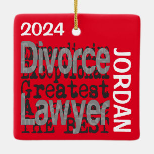 Divorce Lawyer Extraordinaire CUSTOM Ceramic Ornament