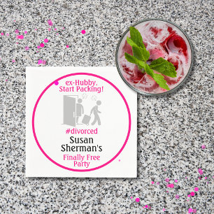 Divorce Party Design Finally Free Decor Pink Napkin