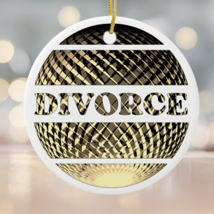 Divorce party gold platinum ceramic tree decoration
