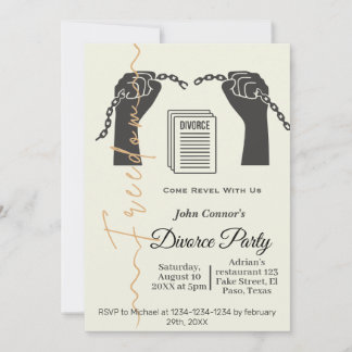 Divorce party invites: Freedom Invitation