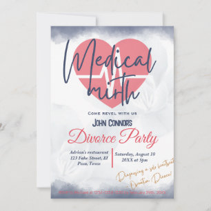 Divorce party invites: Medical Mirth Invitation