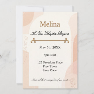 Divorce Party New Chapter Celebration Invitation