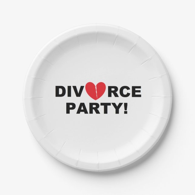 "Divorce Party" Paper Plates (Front)