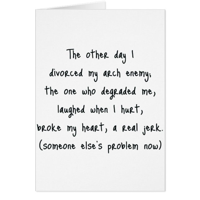 Divorce Poem (Front)