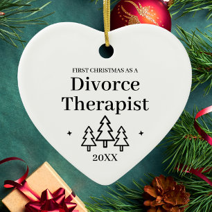 Divorce Therapist New Job Christmas Ceramic Tree Decoration