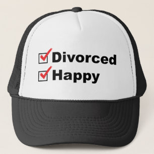 Divorced And Happy Trucker Hat