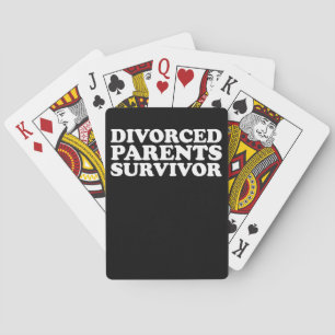 Divorced Parents Survivor Funny Playing Cards