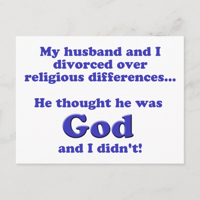 Divorced Postcard (Front)