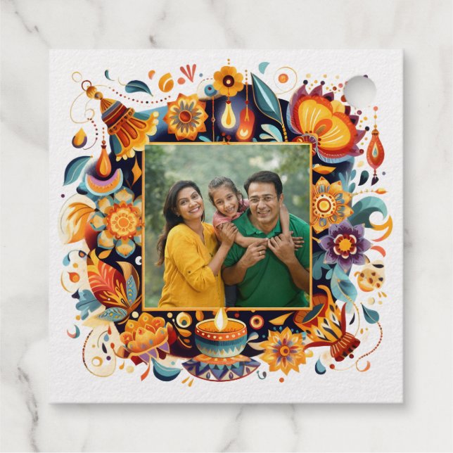 Diwali celebration favour tags (Back)