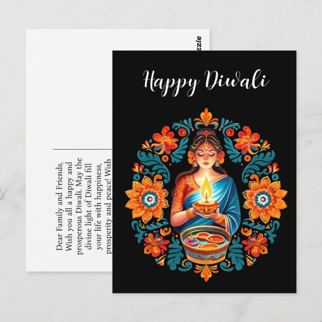 Diwali celebration postcard (Front/Back)