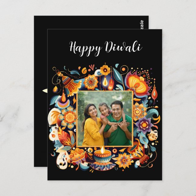 Diwali celebration postcard (Front/Back)