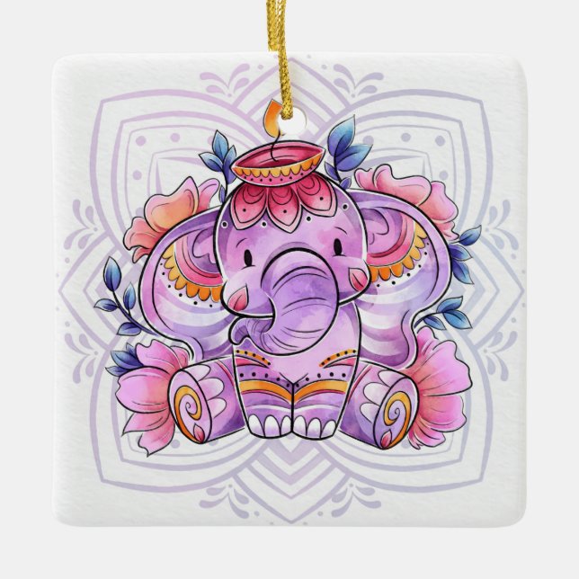 Diwali Ceramic Ornament (Front)