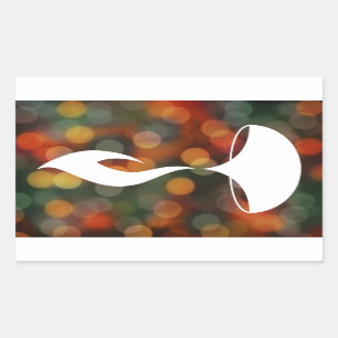 diwali diya bokeh lights rectangular sticker
