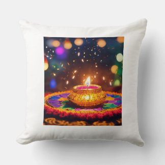 Diwali Diya Light Lamp Auspicious occasion Cushion