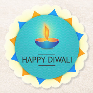 Diwali Diya Paper Coaster