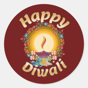 Diwali Festival of Lights Hindu Sikh Jain Classic Round Sticker