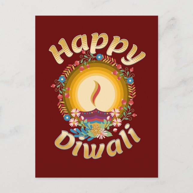 Diwali Festival of Lights Hindu Sikh Jain Postcard (Front)